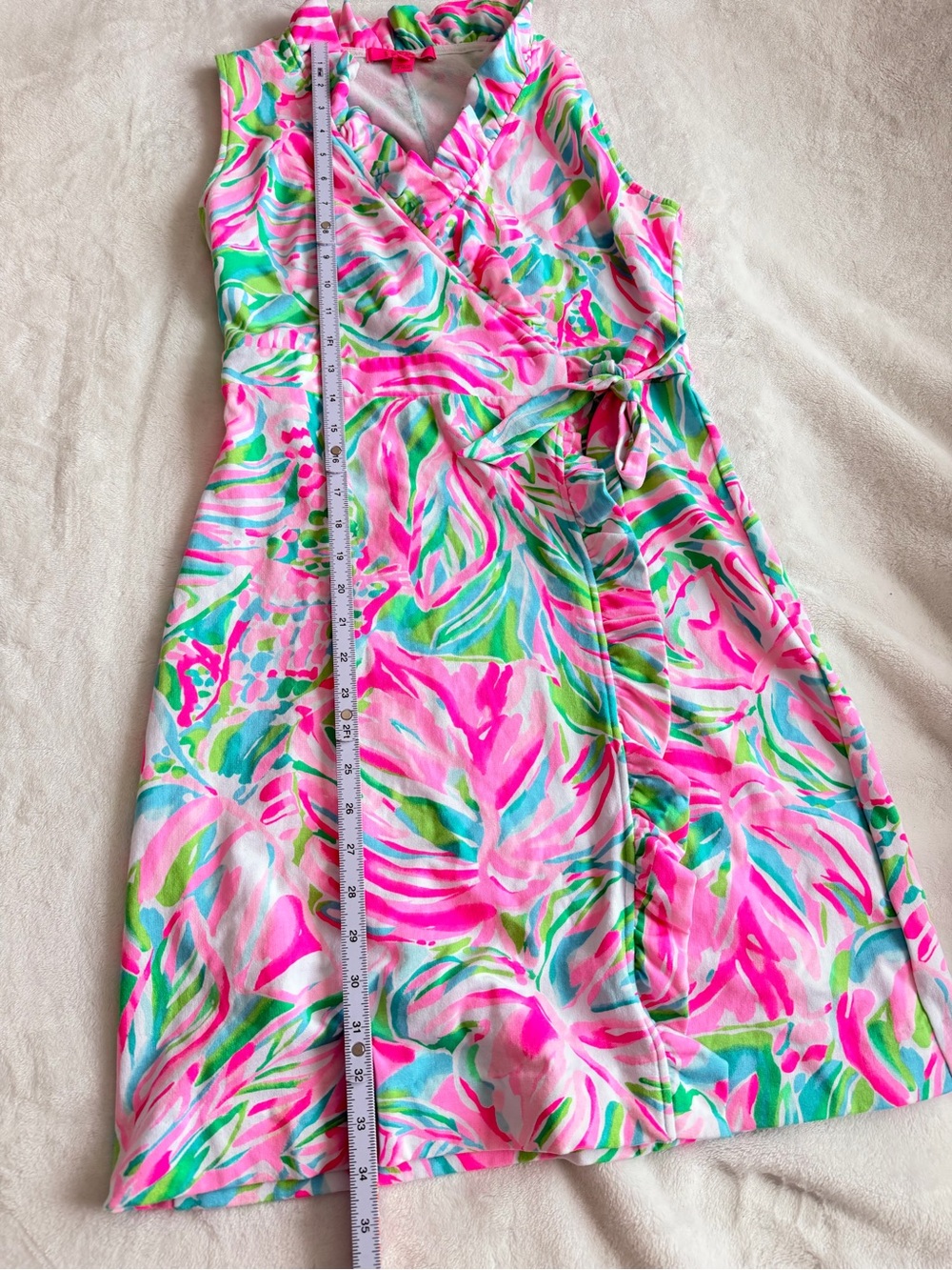 Lilly Pulitzer Romee Multi Croc My World Pattern Wrap Dress - Picture 7 of 10